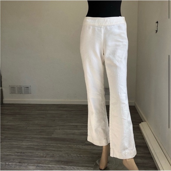 PLAZA PANT By City DKNY old white linen pants S:2 - Picture 5 of 15